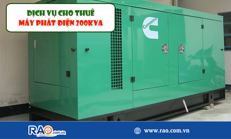 Cho thuê máy phát điện 200kva