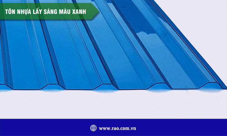 Tôn nhựa lấy sáng màu xanh 