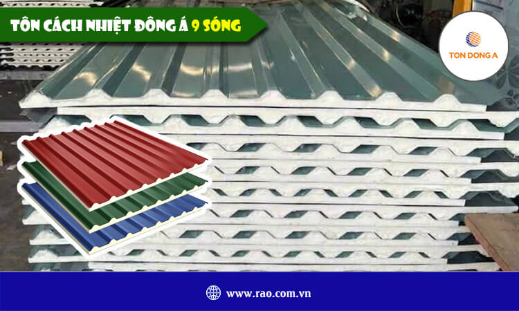 Tôn cách nhiệt Đông Á 9 sóng