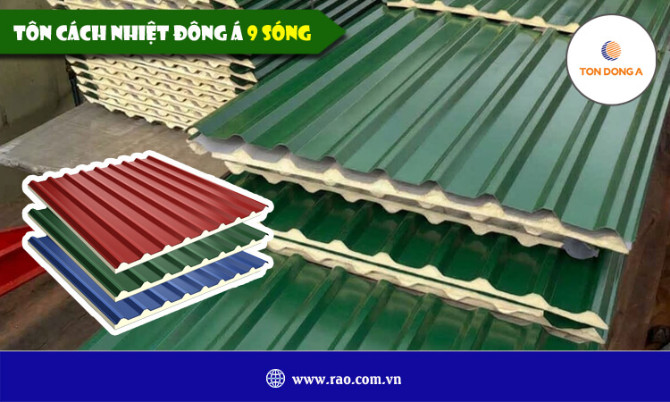 Tôn cách nhiệt Đông Á 9 sóng