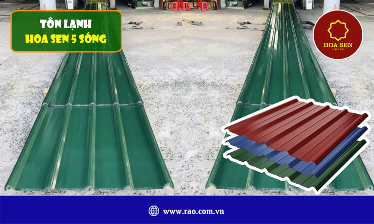 Tôn lạnh Hoa Sen 5 sóng