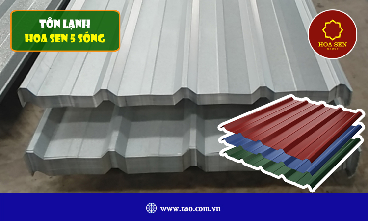 Tôn lạnh Hoa Sen 5 sóng