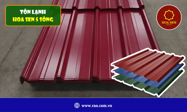 Tôn lạnh Hoa Sen 5 sóng